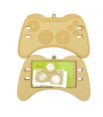 Laser Cut 3mm X Box Gaming Controller Gift Card and Money Holder